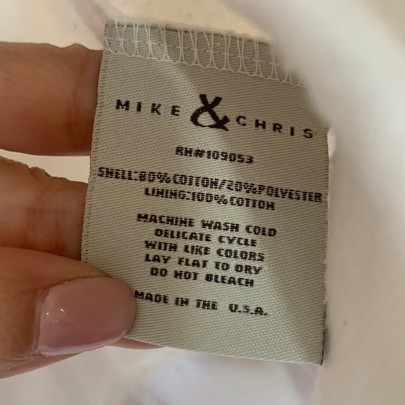 Mike & Chris | White Jersey Motorycle Jacket - Picture 8 of 8